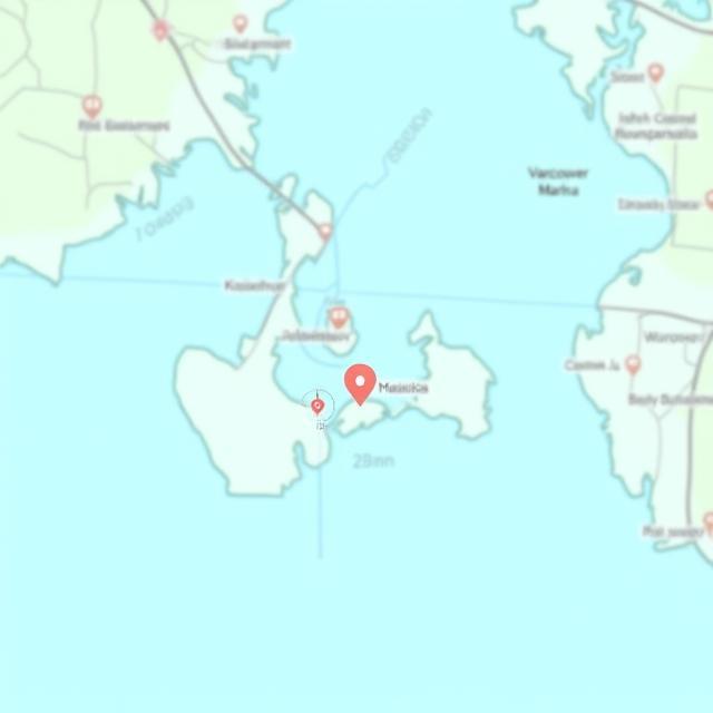 Map showing Vancouver marina location